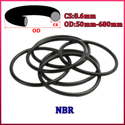 O-Ringe Dichtringe Dichtungsringe 8.6mm Querschnitt 50mm-680mm Außendurchmesser