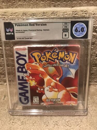 Nintendo Gameboy Pokemon Red WATA 6.0 Sealed B Rattata Charizard Vintage CGC
