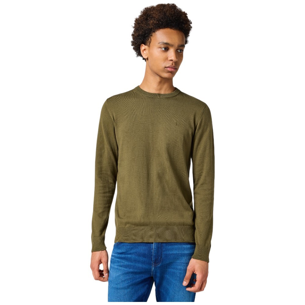 Пуловер Wrangler maglione verde da uomo maglioncino 112357202 18190₽