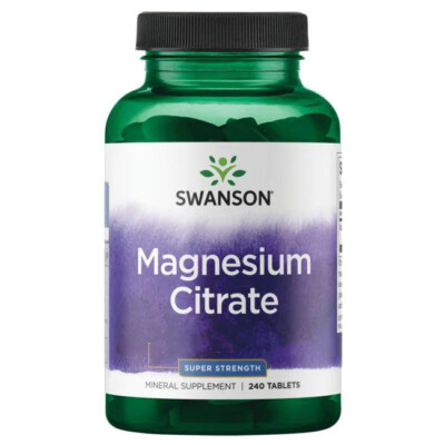 Swanson, Magnesium Citrate - Super Strength, 112.5mg, 240 Tabletten