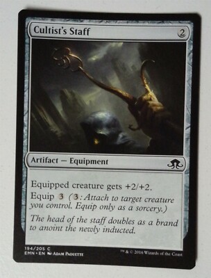 Cultist's Staff *PLAYSET* Magic MtG x4 Eldritch Moon SP