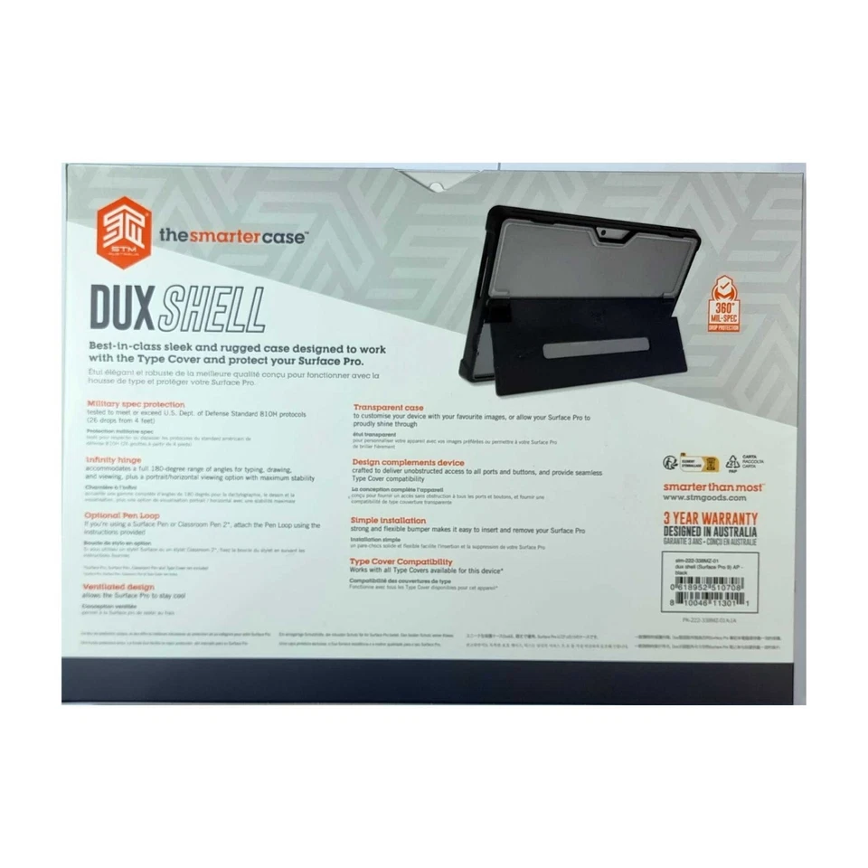STM Dux Shell Case For Microsoft Surface Pro 11 / 10 / 9 Rugged STM-222-338MZ-01 - Image 2 of 4