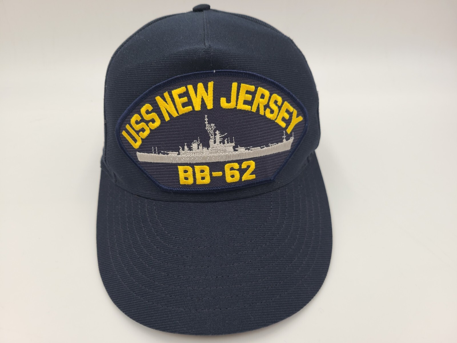 Vintage US Navy USS New Jersey BB-62 Eagle Crest Snapback Hat Cap Military USA