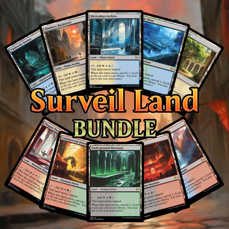 Surveil Land Bundle (One of Each) - Custom Magic: The Gathering Card