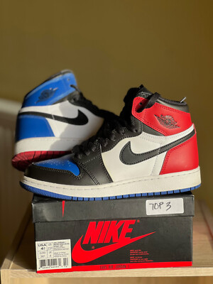 Nike Air Jordan 1 Retro High OG Top 3 Blue Red 4,5y 36,5 OFF Travis Mid Chicago