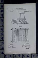 1872 OSBORN PAOLI INDIANA SOIL PULVERIZER HARROW FARM TOOL PATENT LITHO 122643