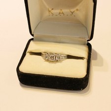 KAY Jewelers 14k White Gold NATURAL Diamond Engagement +1.33CTTW Ring-Size 8.5