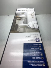 Glacier Bay  BB78NNHDPL 3Piece Bath-in-a-Box Bath Storage Suite in Satin Nickel