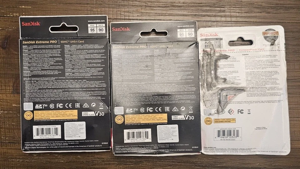 (2)SanDisk 32GB Extreme PRO SD SDHC SDXC Card & (1) SanDisk Extreme Pro 64GB - Image 2 of 3
