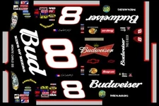 #8 Dale Earnhardt jr Tribute to Dad 2006 1/24th Scale Nascar Waterslide Decals