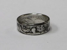 Coin ring made from 1944 Silver Walking Liberty Half Dollar in size 9-14