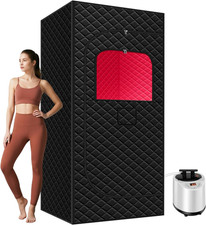 Portable Red Light Therapy Sauna - 15 Heat Levels, Remote Control, Indoor Use