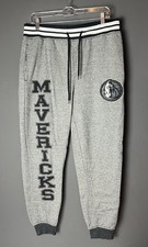 Dallas Mavericks Ultra Game NBA Men’s Joggers Sweatpants Gray Fleece Sz L