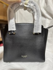 Kate Spade Sydney Medium Satchel Black Leather Purse Crossbody