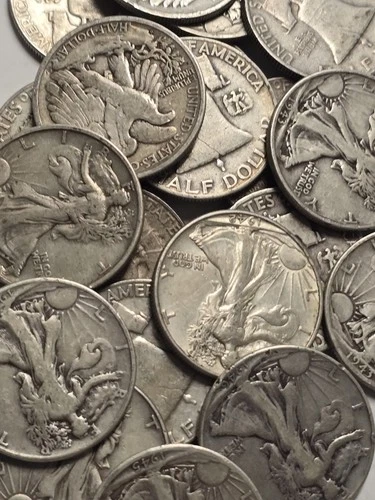 20 Coin Roll of 90% Silver Half Dollars ($10 Face Value) SKU75