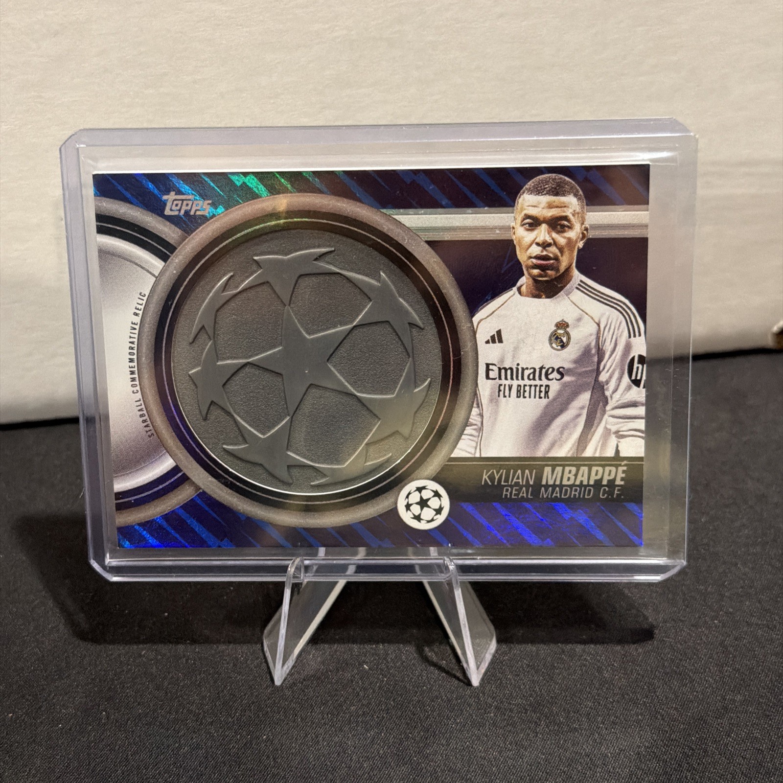 2025-26 Topps UEFA Starball Commemorative Relic Kylian Mbappé Real Madrid SCR-KM