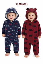 Carter's Baby Boys' 2 Pack Fleece Jumpsuit 18 Months
