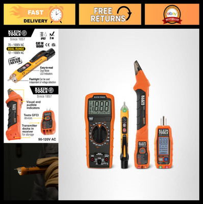 Circuit Breaker Finder Kit & GFCI Outlet Tester, Multimeter, NCVT, 4-Piece Set