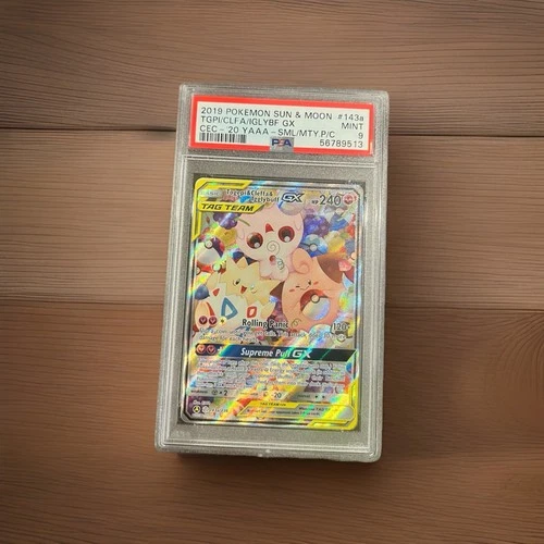 PSA 9 Pokemon Cosmic Eclipse Togepi & Cleffa & Igglybuff GX 143a/236 MINT!