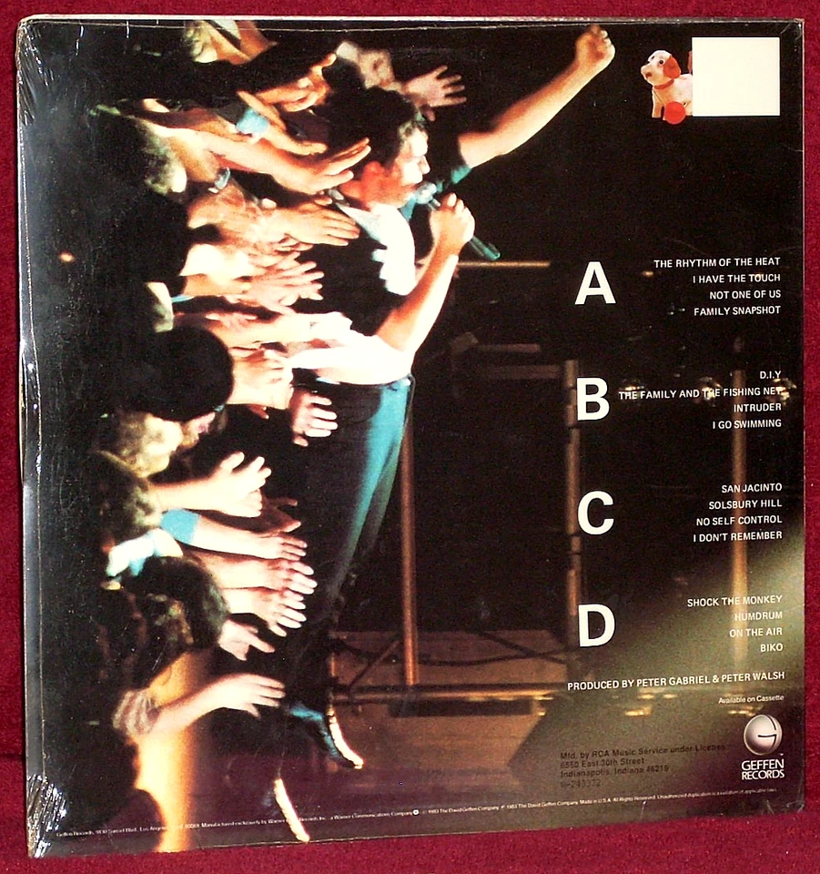 2 LP SEALED PETER GABRIEL PLAYS LIVE 1983 GEFFEN ORIG CLUB ED. NOT CUTOUT - Image 2 of 2