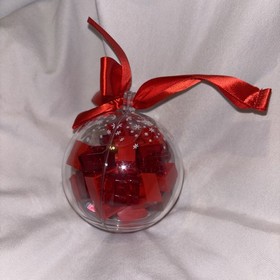 LEGO HOLIDAY CHRISTMAS ORNAMENT BAUBLE WITH RED BRICKS (853344) Rare