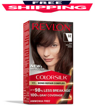 Revlon ColorSilk Permanent Hair Color, Bond Repair Complex, 32 Dark Mahogany Bro