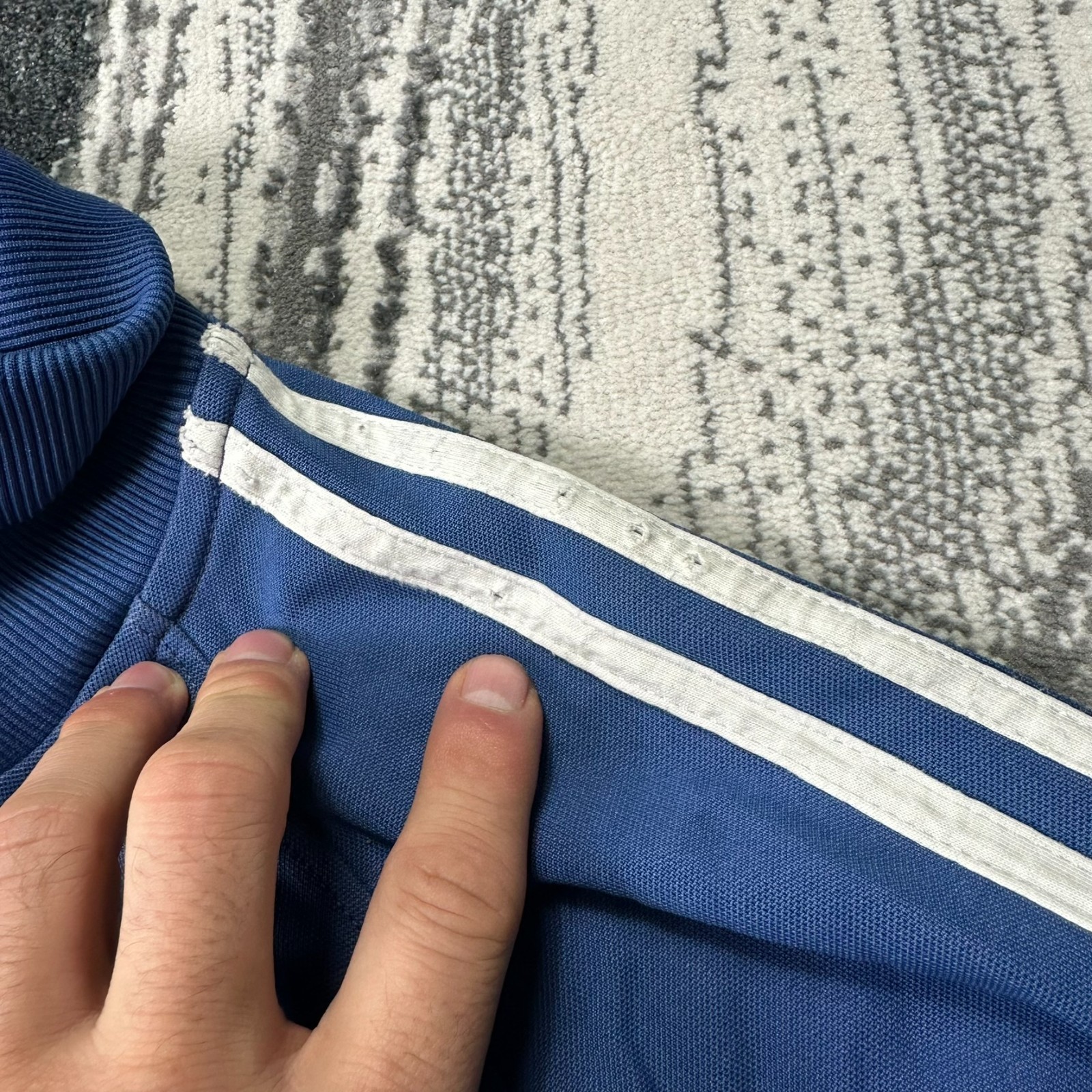 Vintage Fred Perry Oversized Medium Blue Funnel Neck Tracksuit Track Jacket image 3