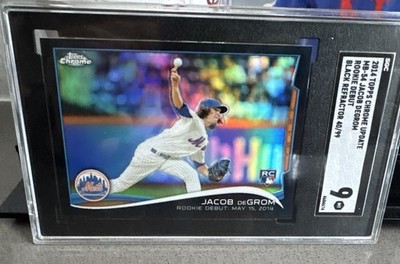2014 Topps Chrome Update Jacob DeGrom Black Refractor /99 MB-54 rookie card rc
