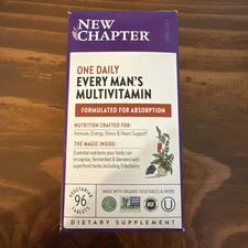 New Chapter Every Man's One Daily Multivitamin 96 Tablets Sealed EXPIRED 12/2024