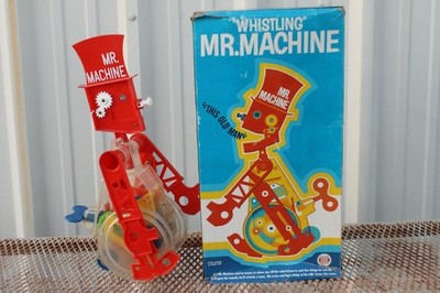 ~~~ VINTAGE 1970'S MR MACHINE No. 8277-6 IDEAL TOYS ROBOT WITH BOX ~~~