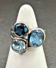 Gorgeous 4.00 ct. t.w. Tonal Blue Topaz Ring in Sterling Silver
