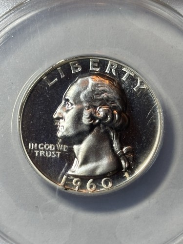 1960 25c Silver Quarter Coin ANACS Pr65 CAM FS-022.5 FS-801 DDR. Rare In Cameo!! - Picture 4 of 6