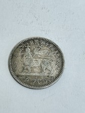 B MONETA 1/20 DI BIRR ETIOPIA MENELIK II 1889-1913 ARG. g.1,4 OLD SILVER COIN