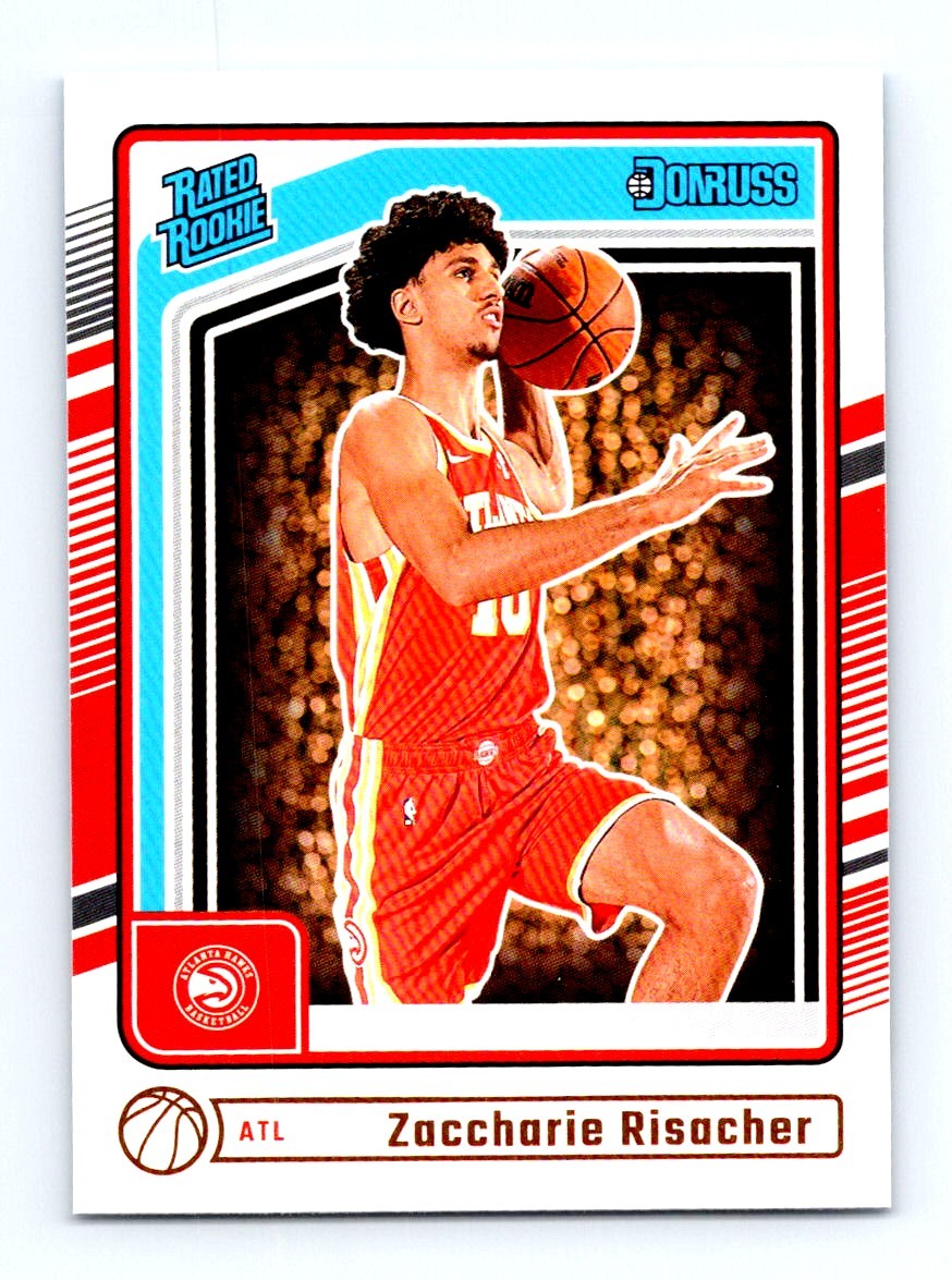 #219 2024-25 Donruss Rated Rookie BASE Zaccharie Risacher RC Atlanta Hawks