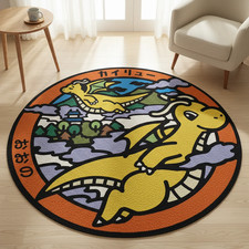 Pokemon Dragonite Anime Rug Kawaii Room Decor...