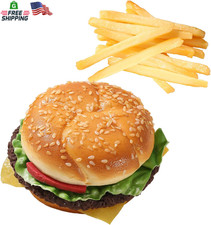 Artificial Hamburger 12 Artificial French Fries Realistic Fake Food for Displa