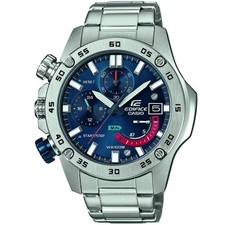 Casio Edifice EFR-558D-2AV Men Chronograph Blue Dial Stainless Steel 100M Watch