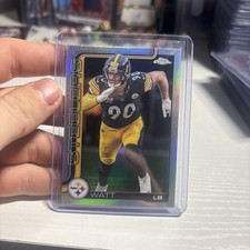 2025 Topps Chrome TJ Watt Refractor #258 Pittsburgh Steelers