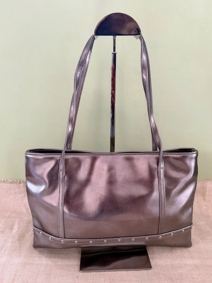 Rare Vintage Baby Phat Metallic Silver Tote Bag – Y2K Glam Shoulder Bag - Image 3 of 4
