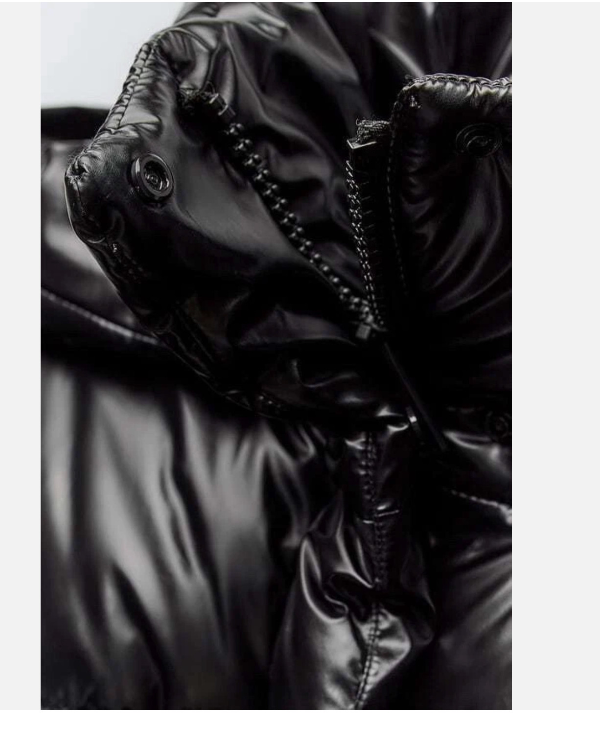 NWT Zara Water Repellent Puffer Anorak 3427/770 Classic Black Hooded Oversize S thumbnail 6