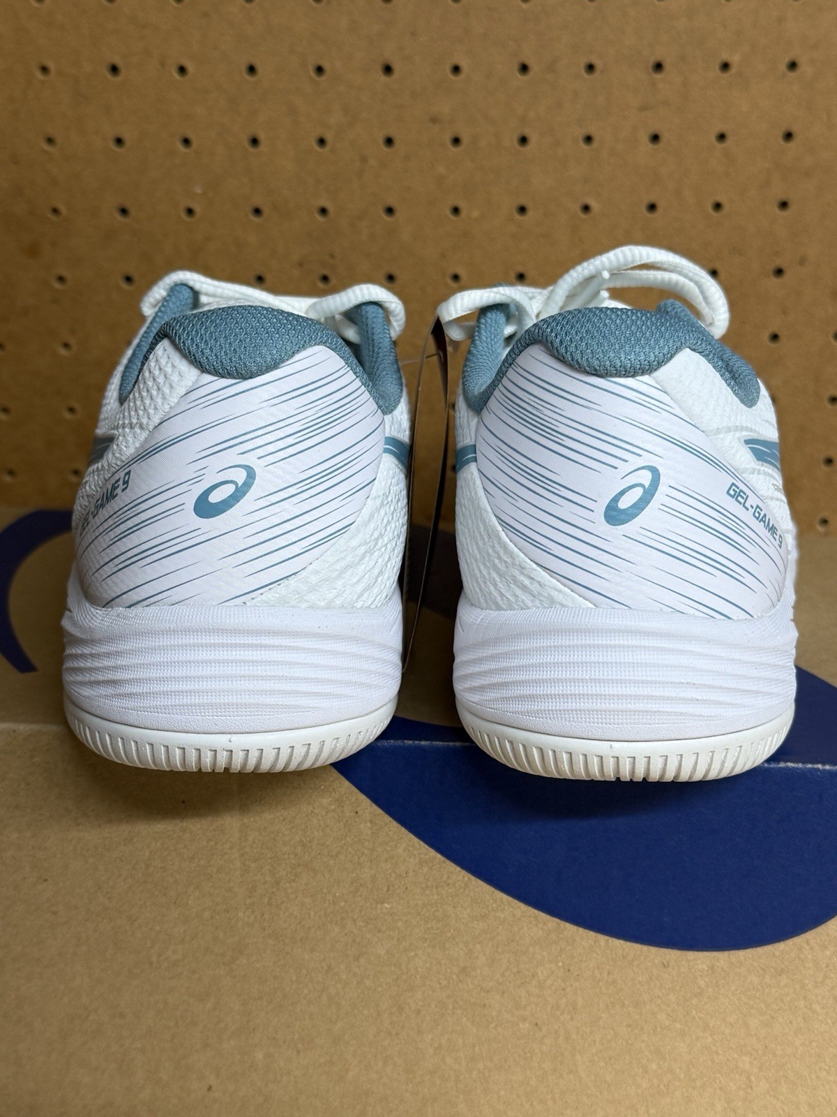 NEW! asics tennis shoes GEL-GAME 9 25.0 (white/blue) thumbnail 2