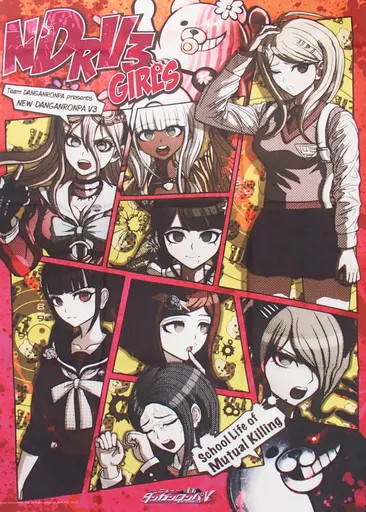 Affiche tissu Danganronpa V3 Girls A1 PS4/Vita NDRV3 de collection
