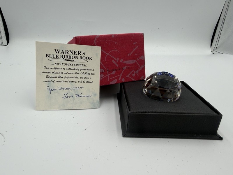 SWAROVSKI CRYSTAL WARNER’S THE BLUE-RIBBON BOOK ROUND PRISM 1.5” RARE