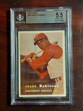 1957 Topps #35 Frank Robinson Beckett Graded 5.5 Excellent+