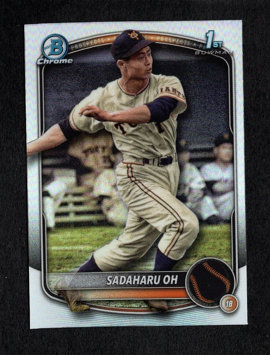 2025 Bowman Draft Sadaharu Oh Chrome Retrofractor Variation 1st SSP #BD-201
