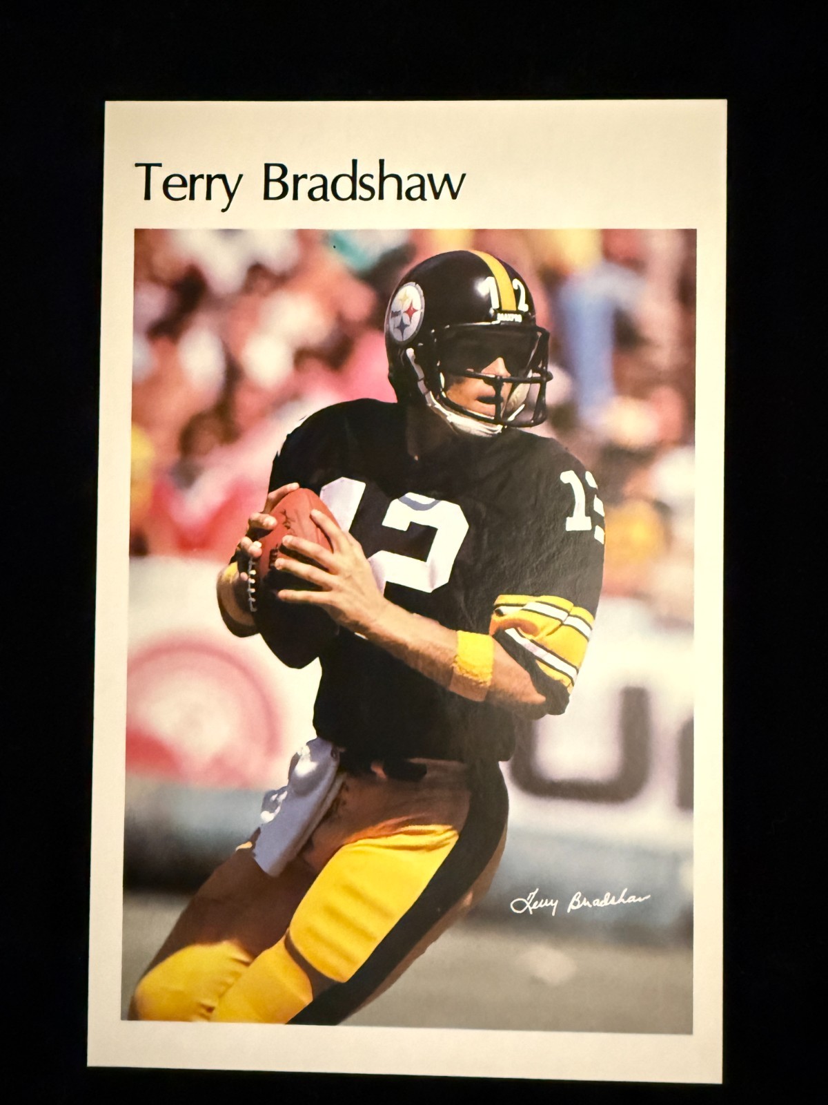 1982 Marketcom Series-C Mini-Poster #17 TERRY BRADSHAW Steelers Nm/Nm+ Rare!