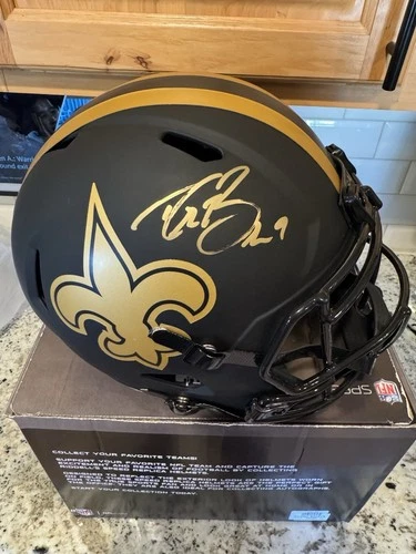 Drew Brees Signed New Orleans Saints Full Size Eclipse Speed Replica Helmet BAS