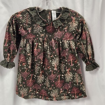 Dress~Girls~Modern Moments By Gerber~Forest Ruffle~Long Sleeve~Woodland Fairy~2T
