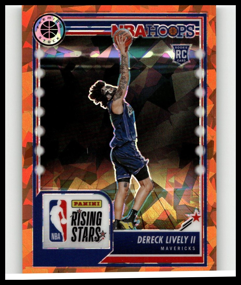 2023-24 Hoops Premium Stock Orange Cracked Ice /125 Dereck Lively #291