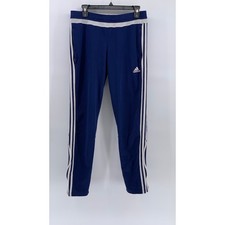 ADIDAS Women's Navy-White 3-Stripe Tiro 15 Pull-On Climacool Track Pant SZ L